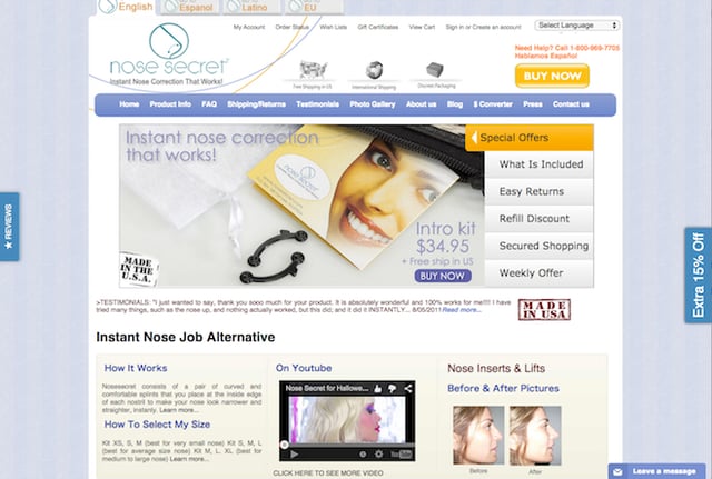 Nose Secret 公式サイトより