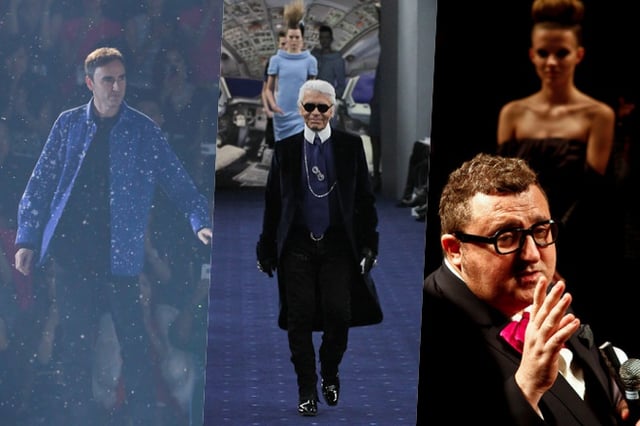 (左から)ラフ・シモンズ、カール・ラガーフェルド、アルベール・エルバス Image by FASHIONSNAP
