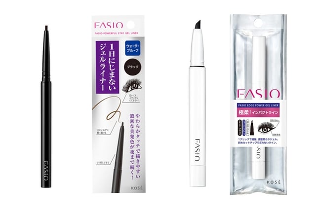 ファシオ パワフルステイ ジェルライナー(左)/ファシオ エッジパワー ジェルライナー(右) Image by KOSE