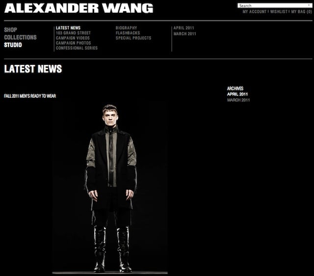 Alexander Wangメンズ 11年秋デビュー