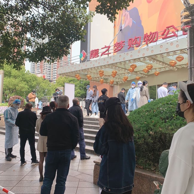 PCR検査会場の様子