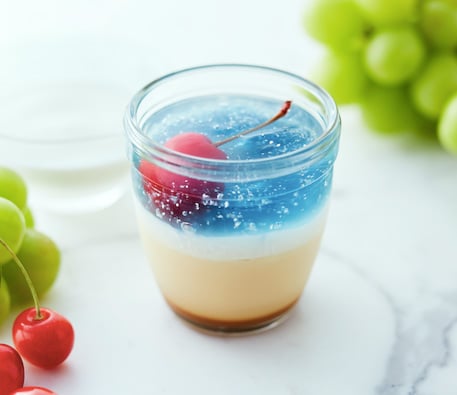 カスタードプリンと青空ゼリー
