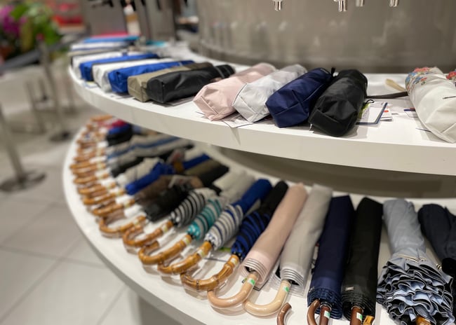 日傘売り場の様子