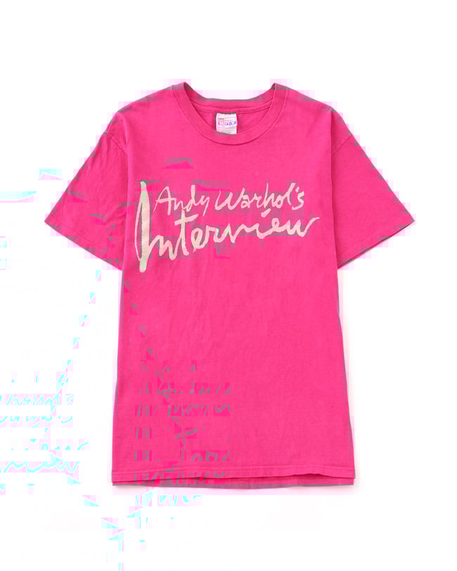 1990's Andy Warhol. "Inteview Magazine" LOGO Tシャツ