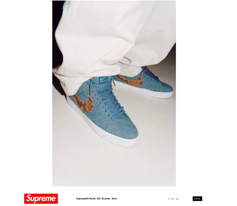 Supreme × Nike SB Blazer Mid "Denim"28cm