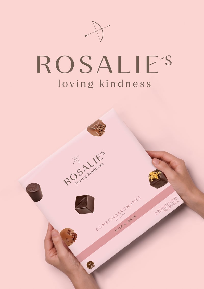 ベルギーのチョコレートブランド「ロザリー」の2023年バレンタインコレクションのヴィジュアル