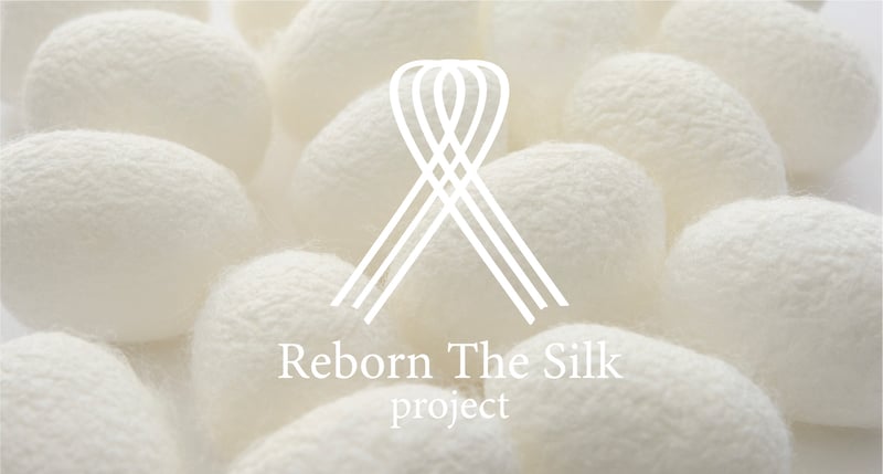 Reborn The Silkプロジェクトのロゴと繭