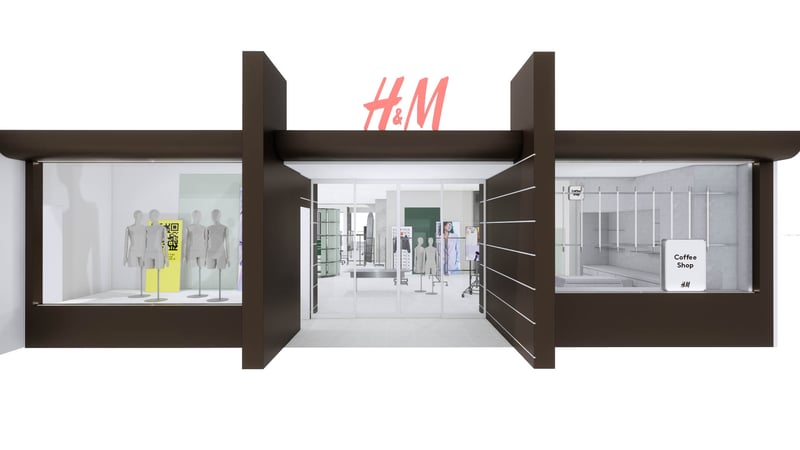H&M 銀座並木通り店の外装イメージヴィジュアル