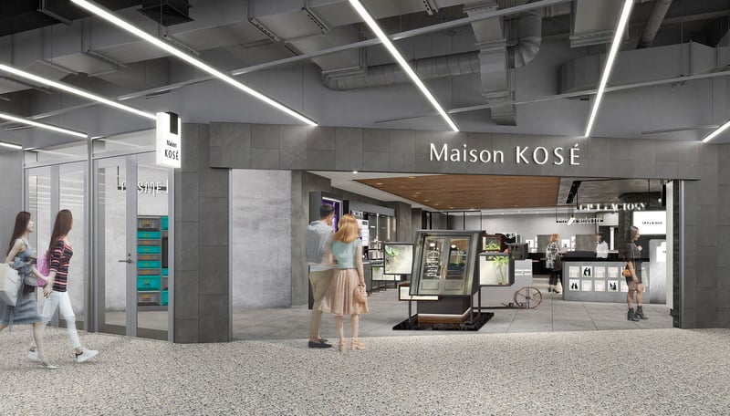 2024年夏頃に東急プラザ原宿「ハラカド」にオープンするMaison KOSÉのイメージ