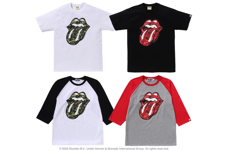 A BATHING APE®︎とTHE ROLLING STONESがコラボレーションしたTシャツ