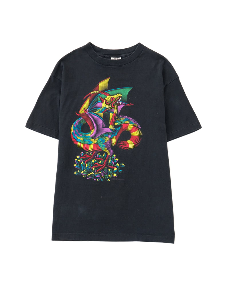 1990's M.C ESCHER "DRAGON" アート Tシャツ