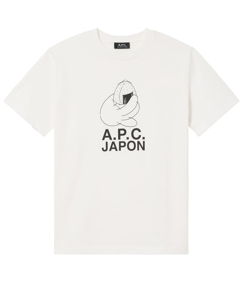 おにぎりのグラフィック入りTシャツ