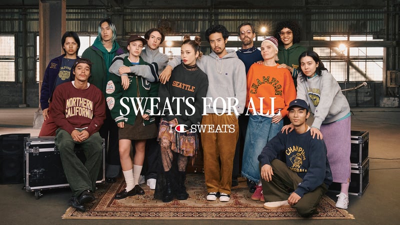 Champion「SWEATS FOR ALL」ヴィジュアル