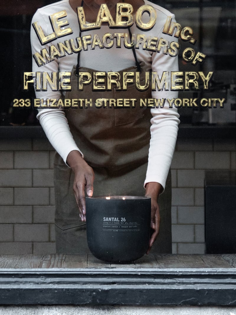 ル ラボ ブラック コンクリート キャンドルの画像