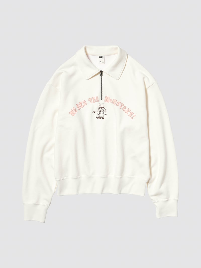 ハーフジップスウェット