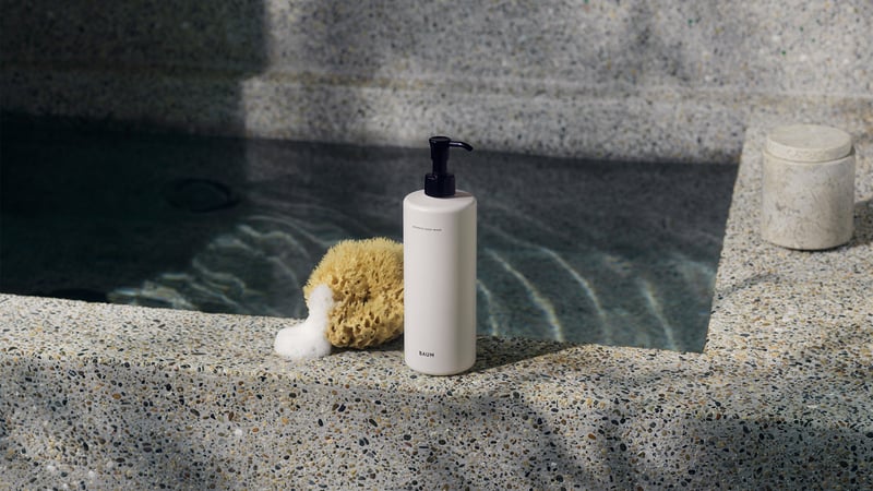 白いパッケージのボディソープ