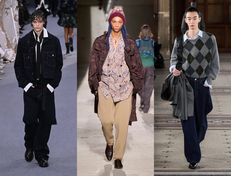 2026年秋冬コレクションのルック画像を使用したコラージュ