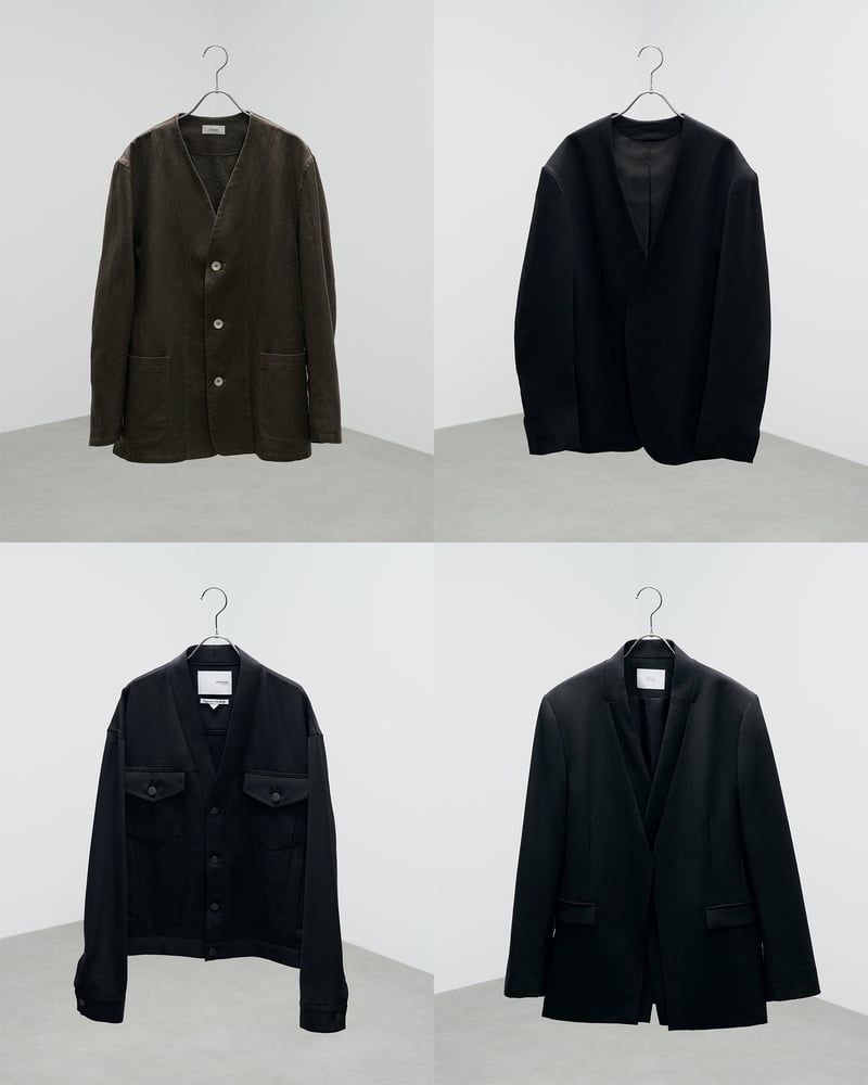 nonnotteノノット　 ノーカラージャケット 黒 nonnotte(ノノット) - N Jacket Hail Lined – Area