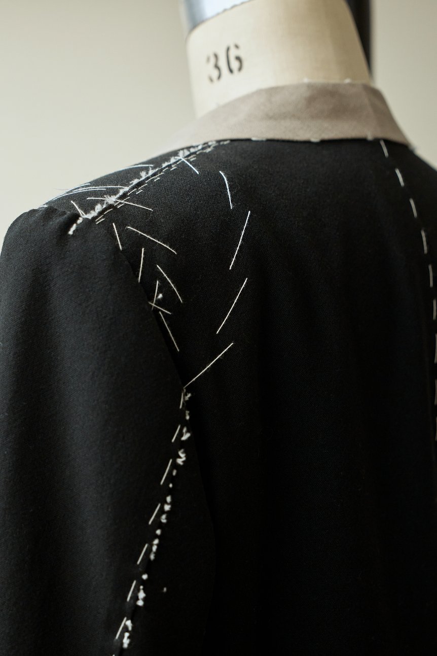 ANSNAMの仮縫い中のジャケット