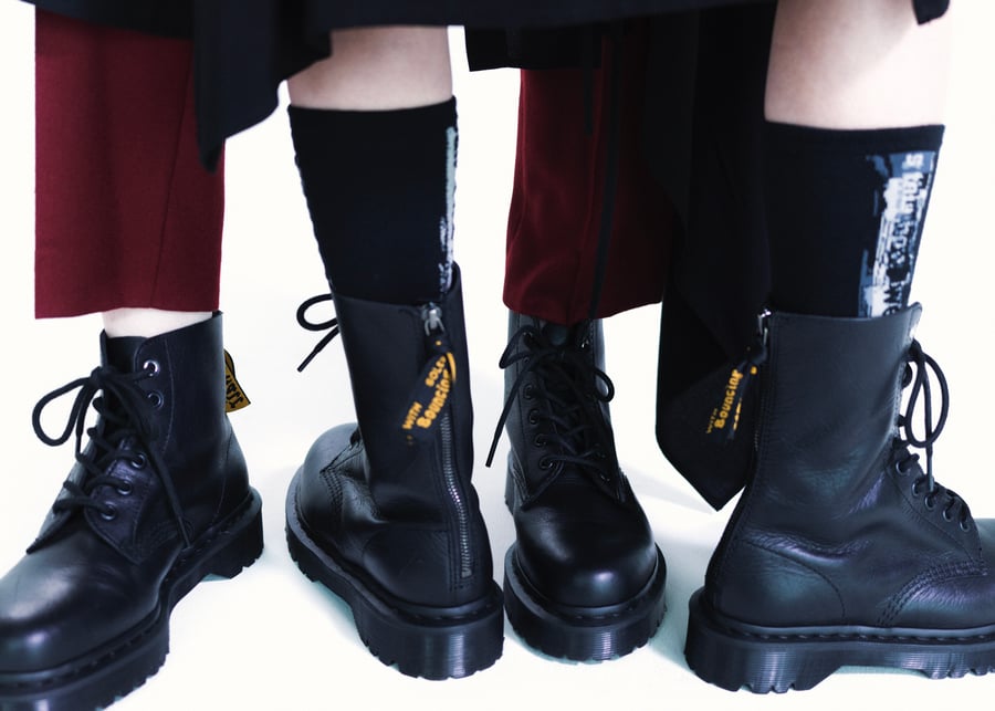 ドクターマーチン　イングランド製スケッチャーズコラボ　size10 3ホール Dr.Martens 【THE CLASHコラボ】3ホールシューズ | ドクター
