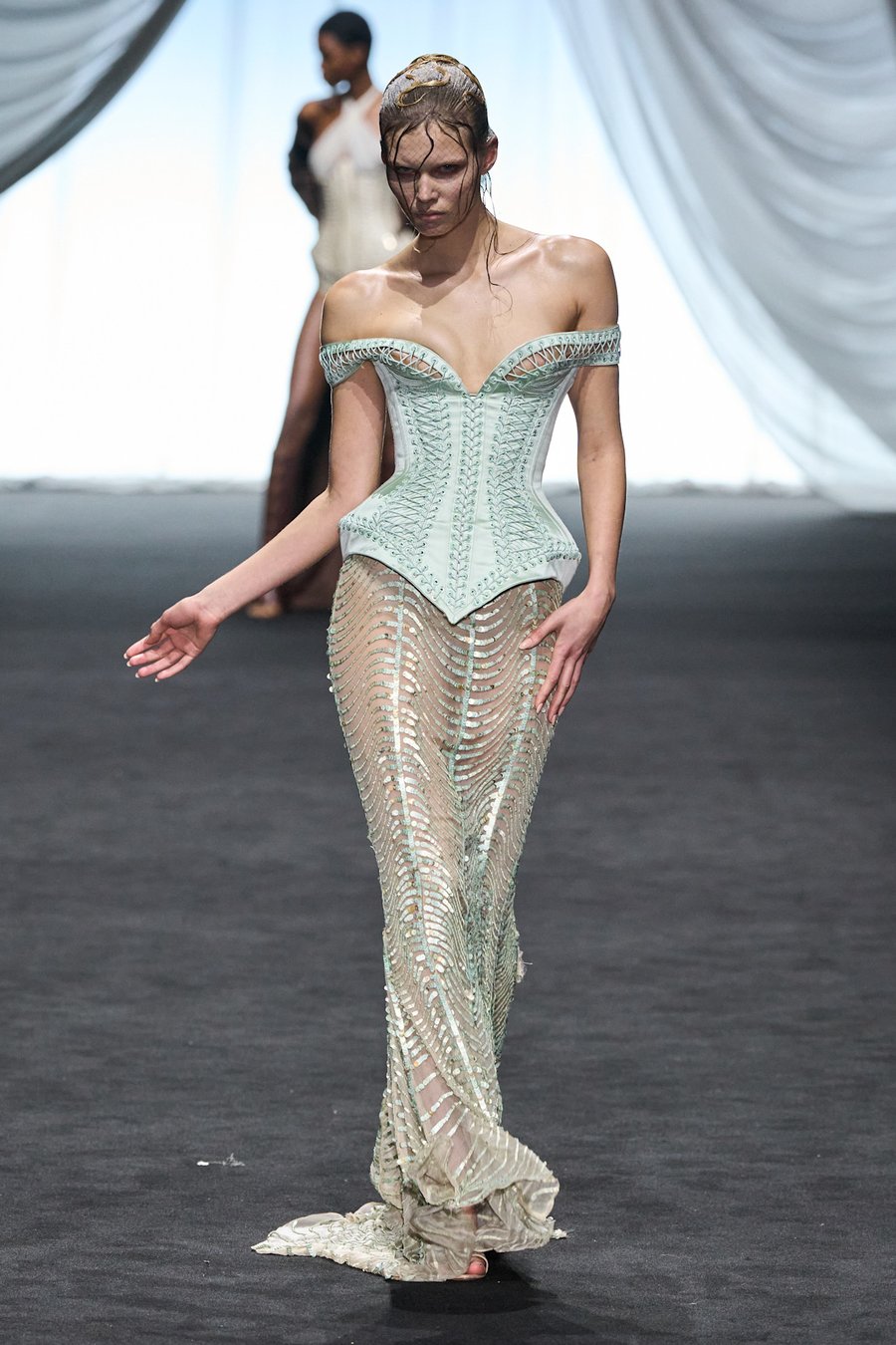 Jean Paul GAULTIER - 希少 Jean Paul Gaultier FEMME シースルー 324P▲ Jean Paul Gaultier 2024年春夏オートクチュールコレクション