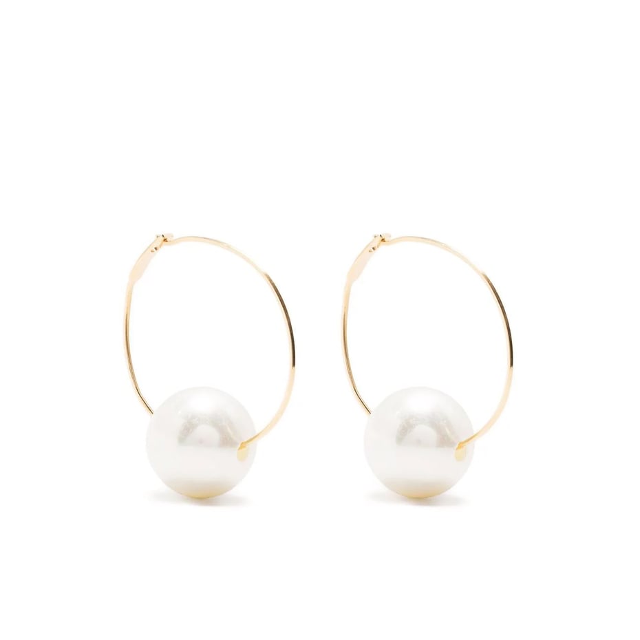 Jil Sander パールペンダント フープピアス ￥53,900 輸入関税込み