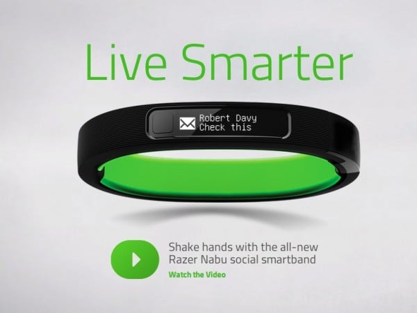 スマホ連携型リストバンド Nabu 発売