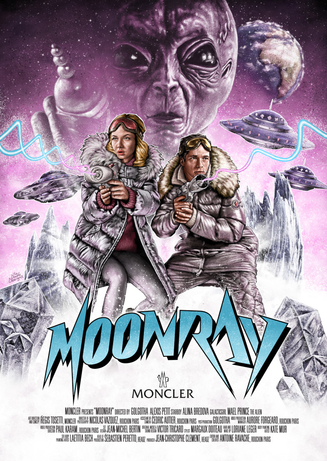 モンクレール」ジャケットを巡り人間と宇宙人が戦う、B級映画風フィルムが公開