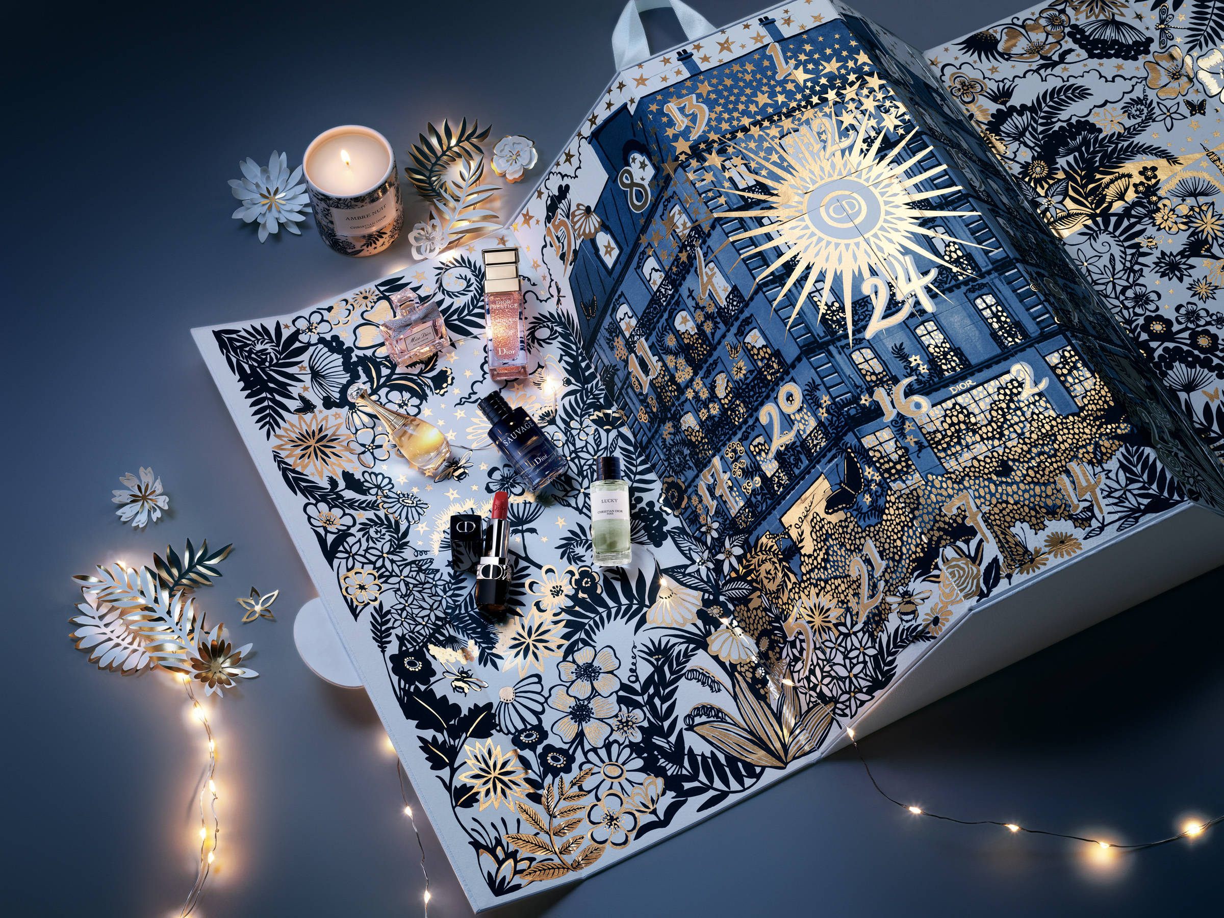 ディオール」アドヴェントカレンダー発売、花々に囲まれたガーデンをイメージ