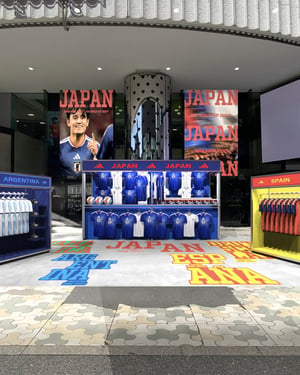 ラフォーレ原宿にW杯を記念した期間限定ストア　日本戦のパブリックビューイングも