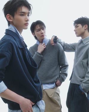 &TEAMのNICHOLAS、JO、MAKIがディオール ソヴァージュを大胆に、そしてフレッシュにまとう