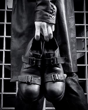 アマノジャクがグイディに別注、ストラップ仕様のダービーシューズを発売