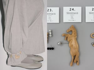 「カシ」が画家・榎本マリコと合同展　天然木のアンクレットなど42点を受注販売