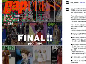 コレクション情報誌「gap」シリーズが休刊　1988年の「gap COLLECTIONS」創刊から37年