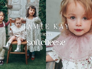子ども服のジェイミーケイ、クリエイター ニコによる「ソフトチーズ」との企画アイテム発売