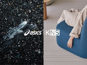 カリモクニュースタンダードがアシックスとコラボ、廃棄予定のシューズをクッション素材として活用した家具を発売