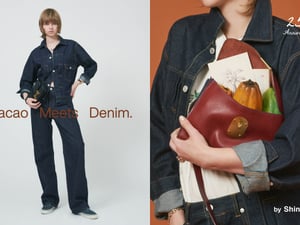 シンゾーンが世界初の「カカオデニム」を発売　明治のカカオハスクを活用