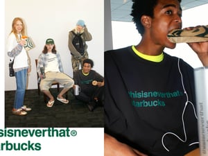 スタバがディスイズネバーザットと初コラボ　限定ロゴをあしらったウェアやグッズを発売