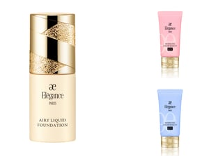 「エレガンス」極薄膜でカバーする新リキッドファンデ発売　人気の色補正下地は春夏仕様に