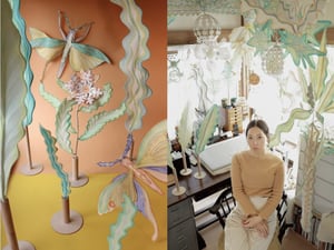 アーティストのMona Sugataが個展開催、フランスの伝統クチュール技法を用いた立体作品を発表