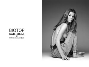 ビオトープがケイト・モスの撮り下ろしフォトTシャツを発売