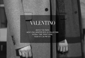 【生中継】ヴァレンティノがショーをライブ配信 15-16年秋冬メンズコレクション