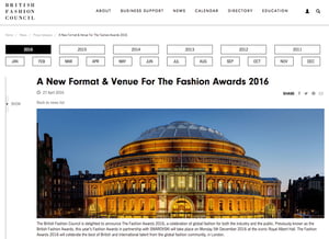 英国の権威あるファッションアワードが一般客動員イベントに 資金調達を強化