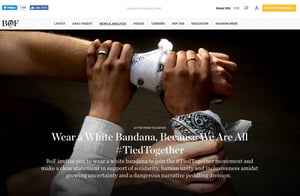 コレクション月間は「白いバンダナ」で意思表示、英メディアが"連帯"呼びかける運動を発起