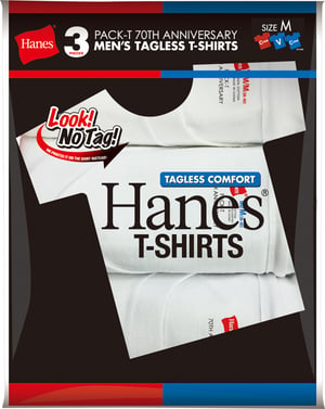 「ヘインズ」パックTシャツが70周年、記念3Pパック発売
