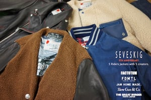 設立5周年迎える「セヴシグ」が5ブランドとコラボしたライダースジャケット発売