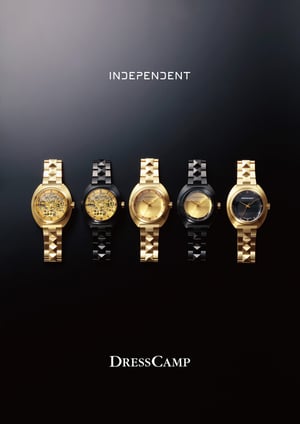インディペンデント×ドレスキャンプ 70年代風デザインのコラボ時計がラブレスで先行発売