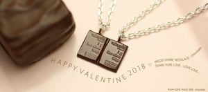 "板チョコをシェア"するペアジュエリー「ジャムホームメイド」がバレンタイン向けに発売