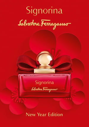 フェラガモが人気香水「シニョリーナ」のニューイヤーエディション発売、真紅の限定パッケージ