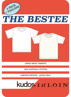 クードスとサーロインが初のコラボアイテム発売、英文インタビュー記載のパックTシャツ製作